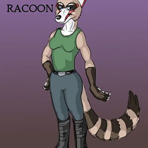 CombatRacoon, A quick digi drawing made in OC